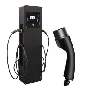 Quality Commercial double gun ev charger Type 2 14kw 32A one phase OEM ODM public ev charger station wholesale