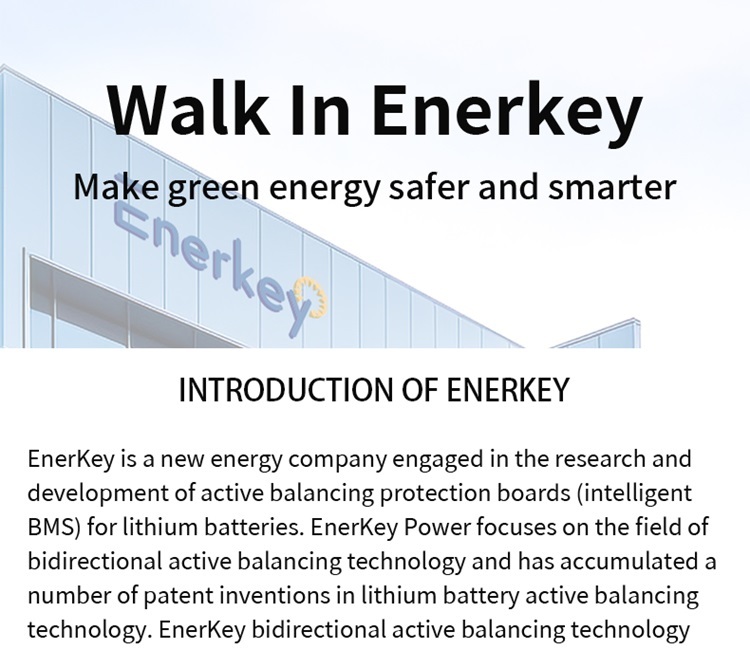 Enerkey BMS Protection Electric Vehicles Smart Bms 16S 17S 18S 19S 20S 21S 22S 23S 24S 100A 200A 300A with 8A Active Balance