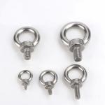 Round Head Eye Bolts Din580 Stainless Steel AISI 304 / 316 M6 M8 M10 Lifting Eye