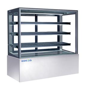 Quality Bakery Square Glass Display Refrigerator 4ft , 4 Layers Glass Pastry Cake Showcase wholesale