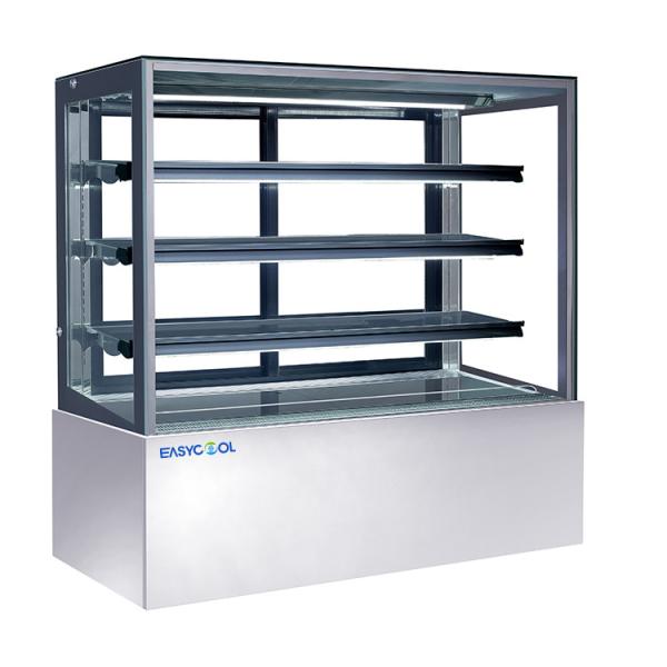 Bakery Square Glass Display Refrigerator 4ft , 4 Layers Glass Pastry Cake