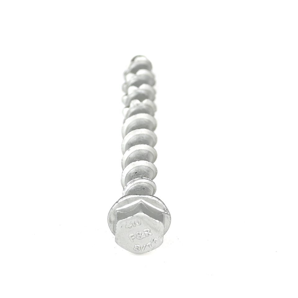 Stainless Steel M8 75mm Concrete Screw Anchor for Parking Bumper Customized Support