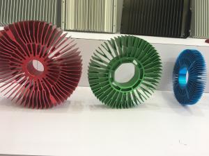 Quality Red Anodized Aluminum Sunflower Radiator Led Cylindrical Heat Sink For Tracking Light wholesale
