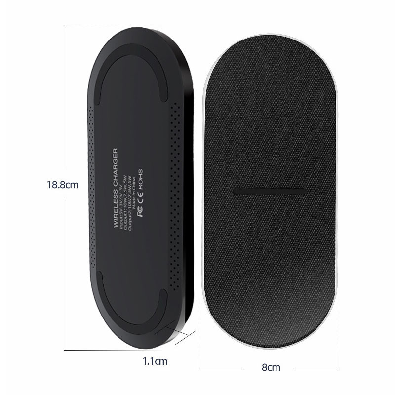 Desk Fast 188*88*11mm Dual Wireless Charging Station Qi Standard