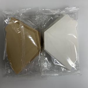 Quality No Bleach Natural Percolator Primary Drip Coffee Filter Paper Cone Shape 1-4 Cup wholesale