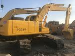 Hydraulic 22 Ton Used KOMATSU Excavator PC220-6 1.0cbm Bucket No Oil Leakage