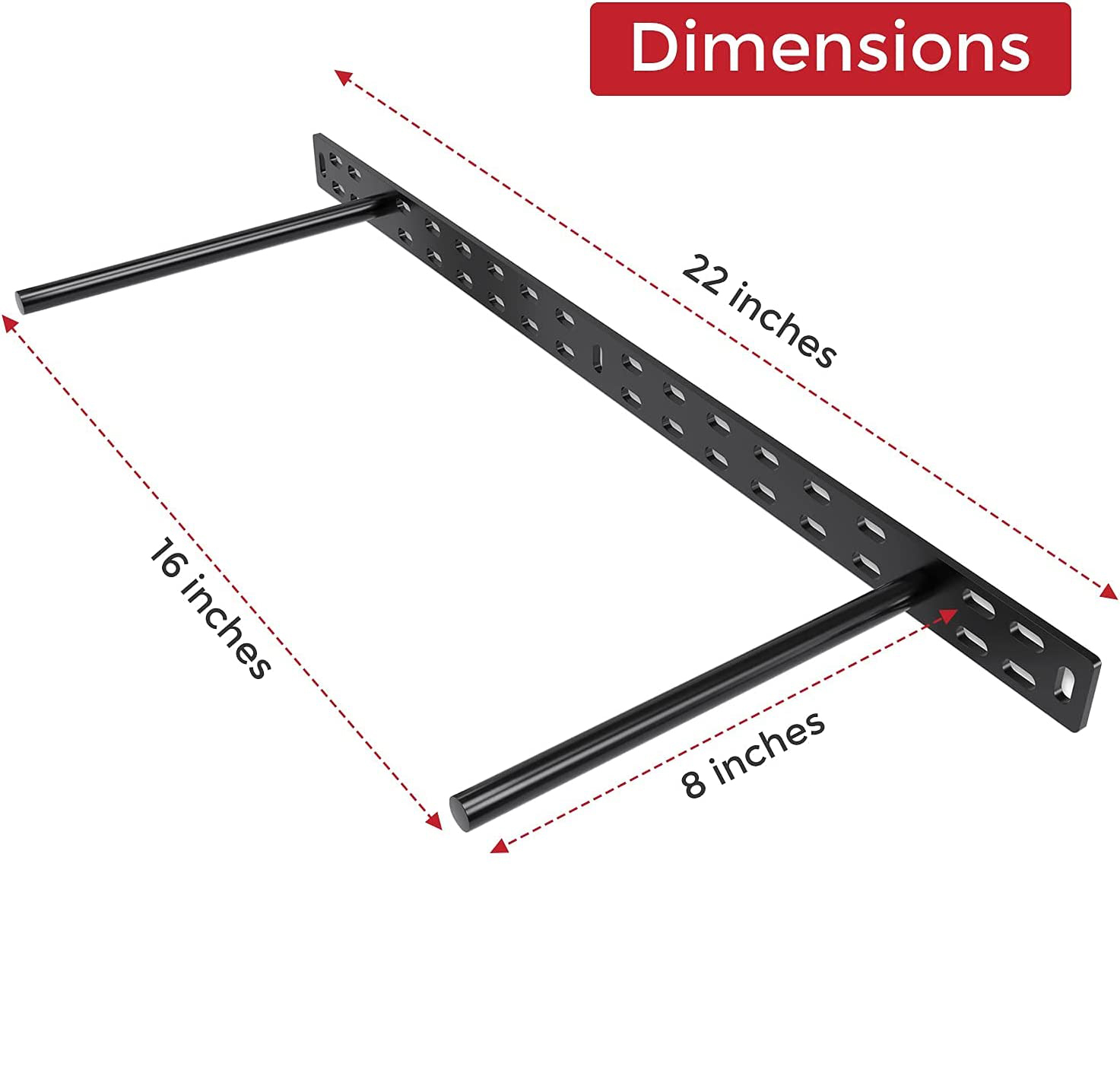 StudLock Keyhole system Longer Floating Shelf Bracket Heavy Duty Solid Steel Support Rods