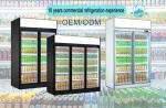 Custom 1 2 3 4 Doors Supermarket Display Beer Milk Beverage Bottle Cooler