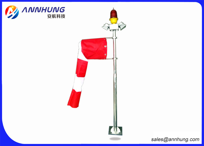 ICAO Heliport Red Outside Flood Lights Wind Direction Indicator Customized Windsock