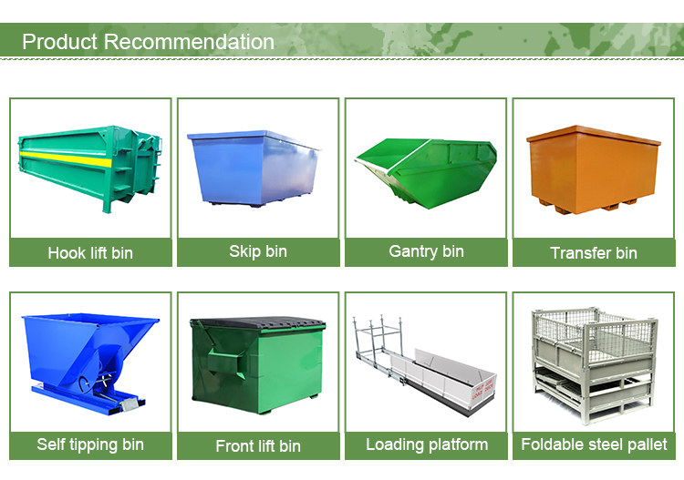 OEM Heavy Duty Steel Self Dumping Hoppers With Bumper Release Forklift