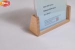 New Style Clear Acrylic Sign Holder Photo Frame OEM With Wood Base Stand Diaplay
