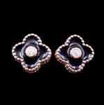 Christmas Model Silver Jewelry Earrings Candy Cane Walking Stick Decoration