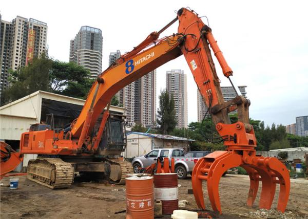 High Speed Excavator Claw Attachment , Log Grapple Rotator Hitachi ZX450 Large