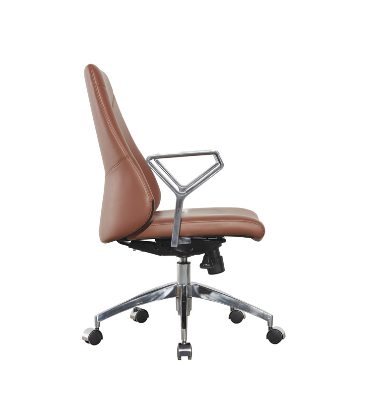 Tilt Ergonomic Revolving School Modern Executive Chairs Radius 330mm Genuine Leather