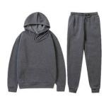Two Piece Set Men Hoodies Pants Autumn Winter Hooded Sweatshirt Sweatpants Men