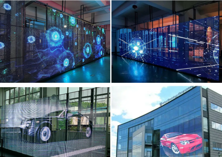 P8 Flexible Adhesive LED Transparent On Glass Super Thin LED Film Display