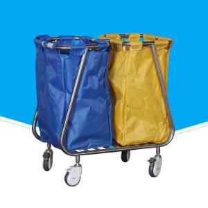 Quality Adjustable Biomedical Waste Trolley , Noiseless Laundry Trolleys For Hospitals wholesale