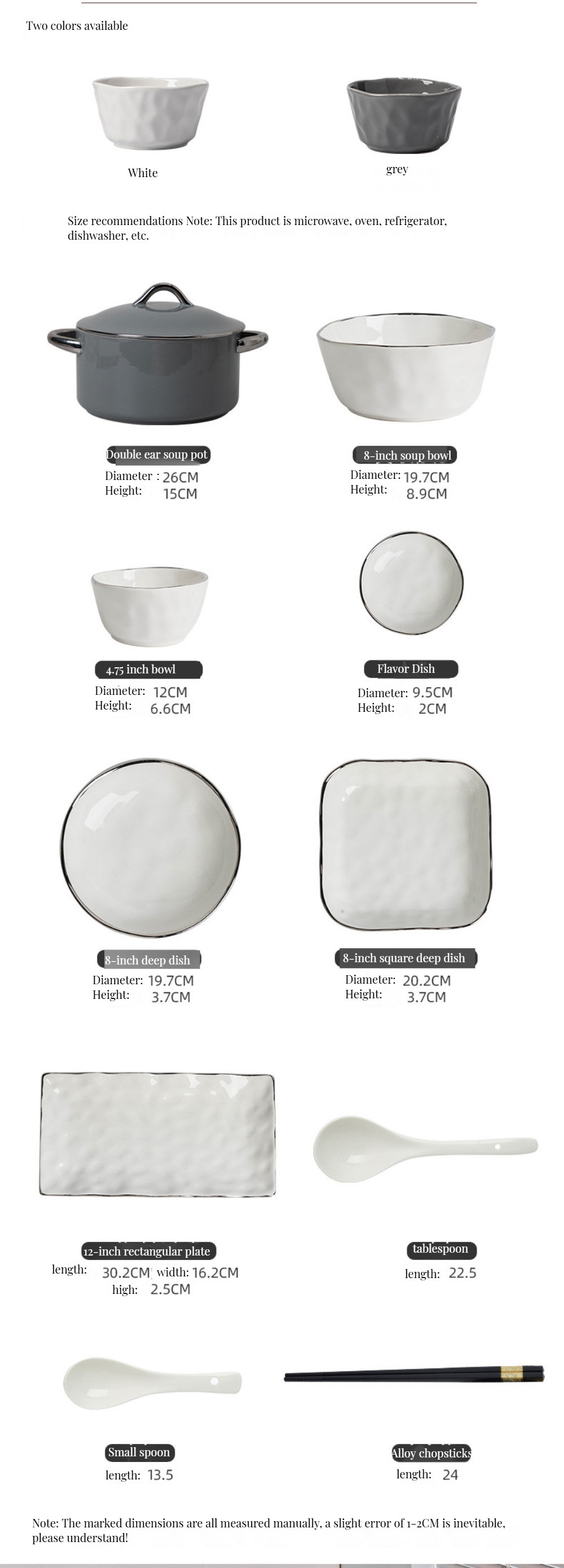 European Style End Ceramic Dinnerware Set Gold Rim Luxury Tablewear Set-Disposable Home