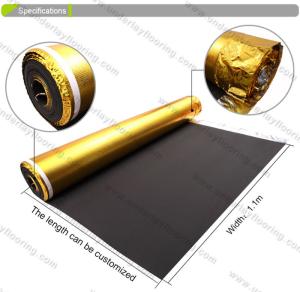 Quality 110kg/M3 Acoustic Laminate Gold Underlay With Aluminum Foil wholesale