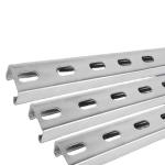 1-3mm Aluminum Strut Channel / Slotted C Channel Customizable Anodizing