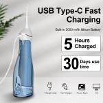 Electric Portable Oral Irrigator Cordless Dental Water Flosser 300ml Ipx7 Mini