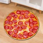 Pizza Biscuit Circular Area Rugs Computer Chair Floor Mat