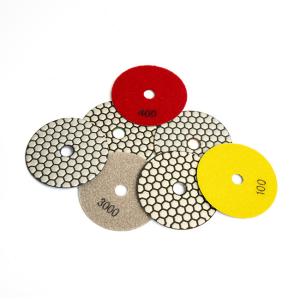 Quality 4 Inch 7 Steps Granite Marble Polishing Blade Dry Polishing Pad wholesale