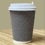 Eco Friendly Food Grade Paper Ripple Wall Cups For Coffee With FSC Certification