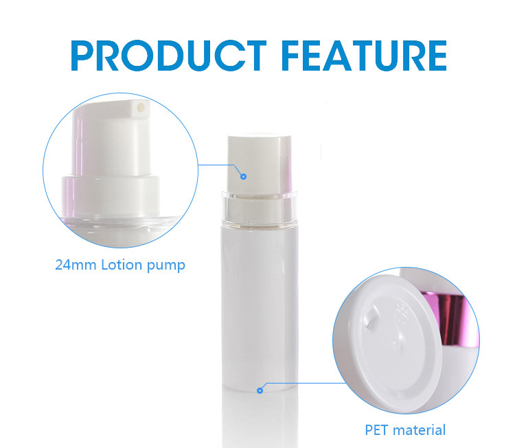 120ml 150ml Cylindrical Cosmetic Lotion Bottle Purple Pump