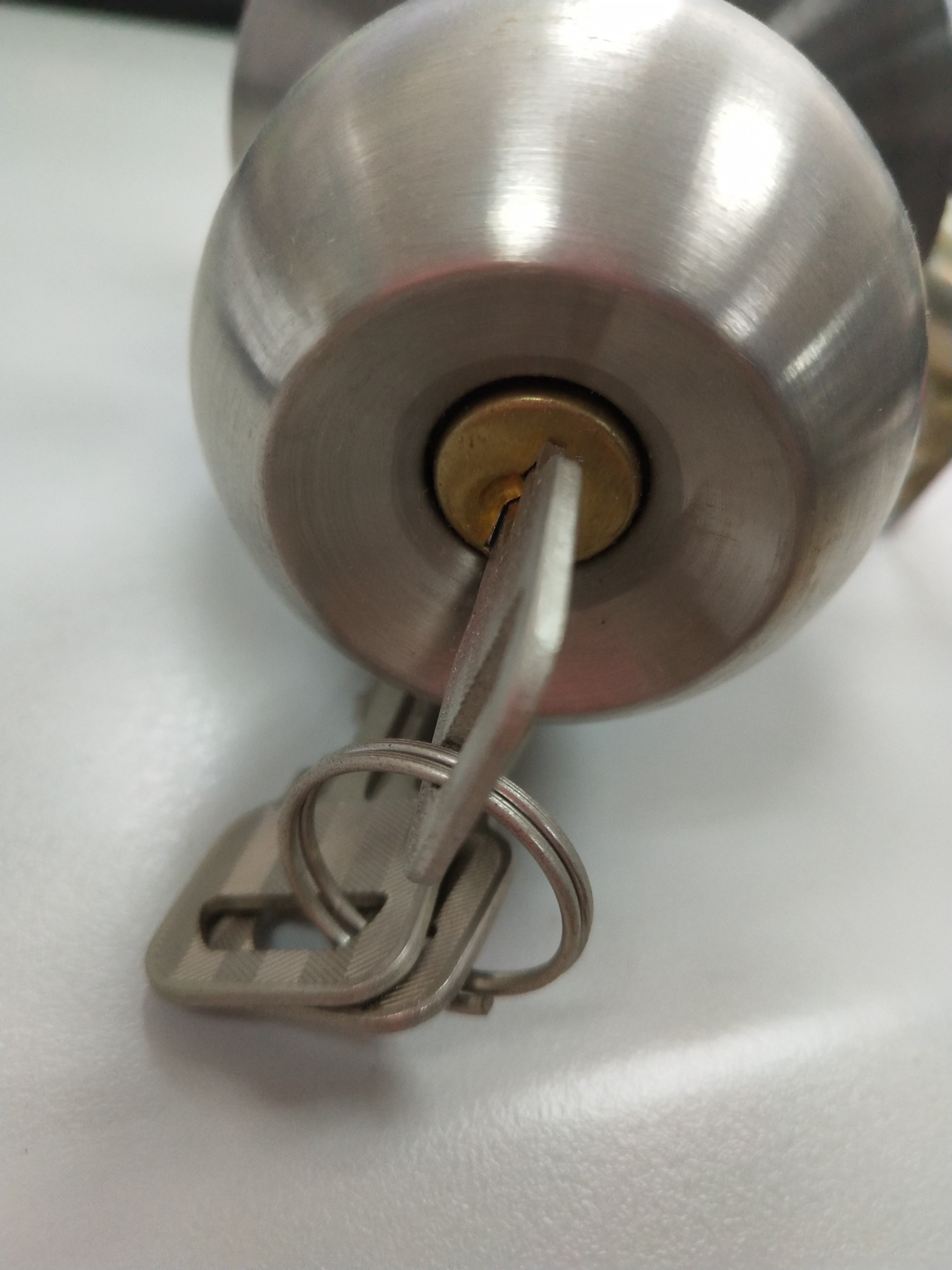 House Stainless Steel Key Lock Door Knob / Double Cylinder Door Knob