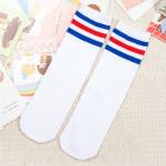 Football Stripes Cotton Kids Knee High Socks for Boys and Girls Long Tube Sports