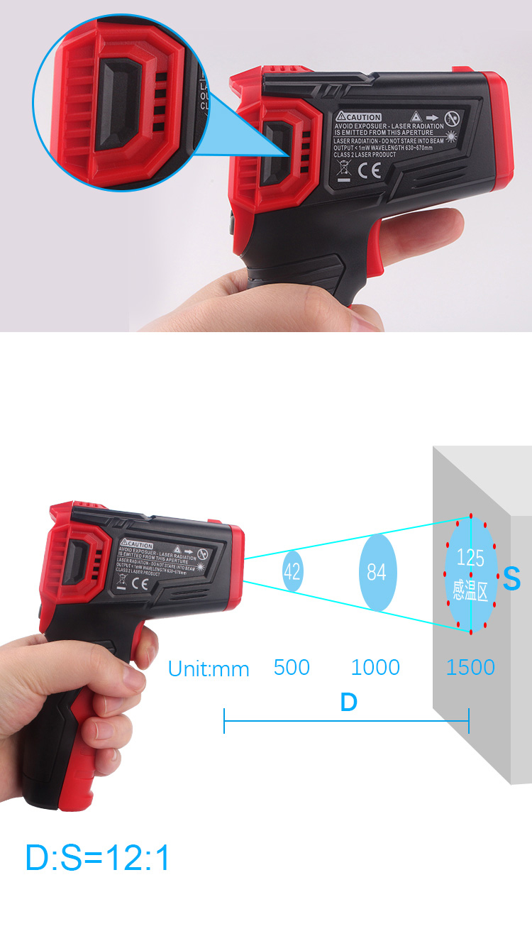 145x92x45mm Infrared Thermometer Digital Temperature Gun
