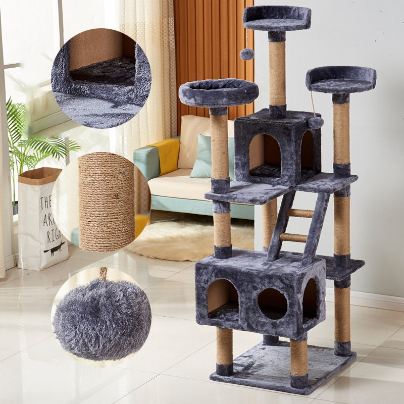 Cat Tree Scratch Post As Photo or Customized Toys Type Interactive Toys Faux Fur Rope