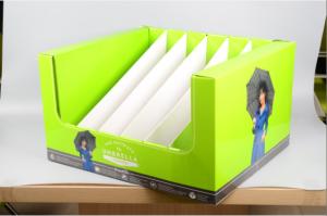 Quality Green Paper Corrugated Display Boxes Glossy / Matt Lamination Printing wholesale