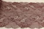 Knitted Stretch Double Galloon Lace 3D Appearance Blooming Flowers Pattern