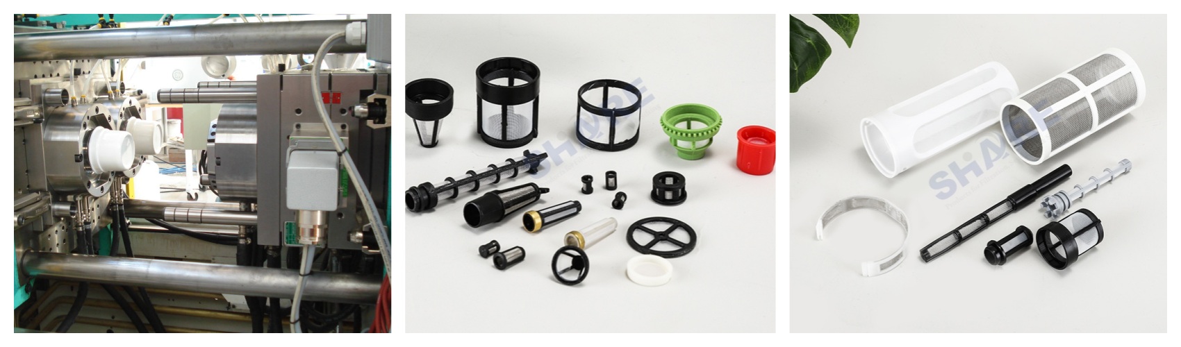 mesh insert moulded filter