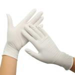 CE Certified Nitrile Hand Food Gloves Powder Free Blue Printed