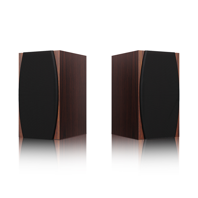 DC Power Source Wood Cabinet Bookshelf Speakers 2.0 HiFi Sound for Home Theater System