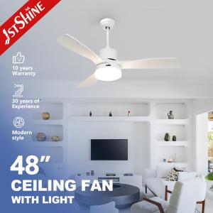 Quality 3 Color Led 48 Inch Solid Wood Ceiling Fan Remote Control Quiet wholesale