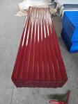 Red Corrugated Sheet Metal / High Hardness Corrugated Steel Roof Sheets