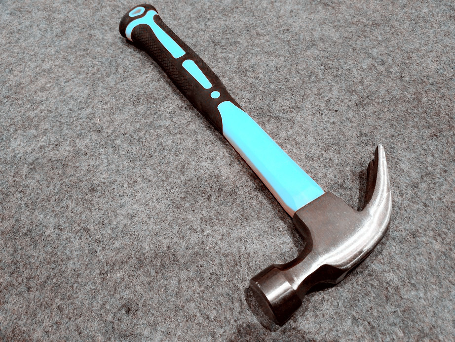 Claw Hammer(XL0014-2), polishing surface, color rubber handle, durable quality and good price hand tools