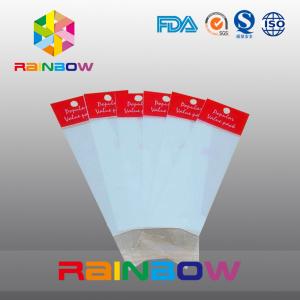 Quality Red OPP Header Bag , Printed Cellophane Bags , Flat Plastic Bags wholesale