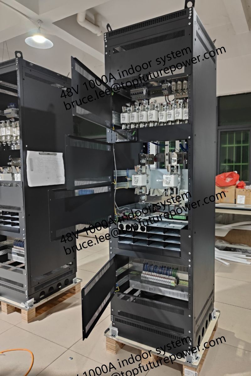 Custom Made FP2 48Vdc 48kw 1000A Indoor Telecom Cabinet Eltek Rectifier Smartpack2 Controller 3 Phase 208V SPD BDLD
