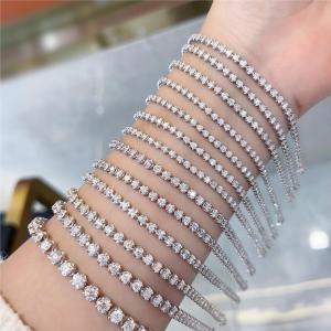 Quality 18K 14K 10K Solid Gold Round Cut Bezel Lab Grown Diamond Bracelets Gemstone Shape Round wholesale
