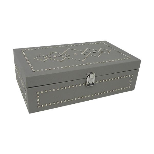 Customized Fashion Classic Wine Tea Chocolate Packaging Box PU Leather Rivet