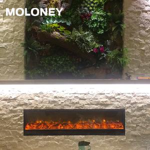 Quality 70inch Fixed Glass Flush Mount Electric Fireplace Fire Simulation wholesale