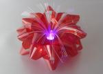 Iridescent film Optical Fiber LED Ribbon Bow , 3.75" Lighting LED Gift Bow