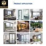 Villa Push Pull Curtain Wall Window Transparent Aluminium Black Window Sliding