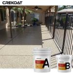 Slip Resistant Epoxy Resin Floor Coating Gray Color Flakes Concrete Paint