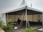 pvc outdoor exhibition 6x6m pagoda tent with pvc windows sale